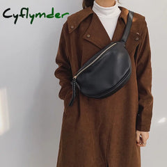Cyflymder Luxury Women’s Waist Bag Fanny Pack Fashion Pu Leather Crossbody Bags High Quality