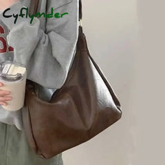 Cyflymder Maillard Retro Shoulder Bag Women New Trendy South Korean Tote Bag All-Match Large Capacity Shoulder Bag
