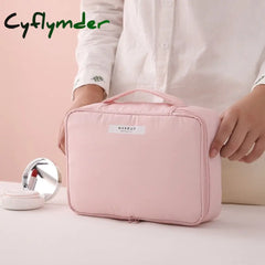 Cyflymder Makeup Bag For Women Toiletries Organizer Waterproof Travel Make Up Storage Pouch Female