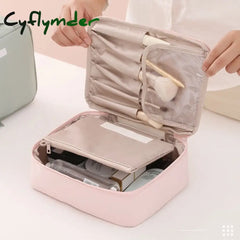 Cyflymder Makeup Bag For Women Toiletries Organizer Waterproof Travel Make Up Storage Pouch Female