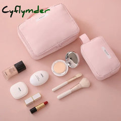 Cyflymder Makeup Bag For Women Toiletries Organizer Waterproof Travel Make Up Storage Pouch Female