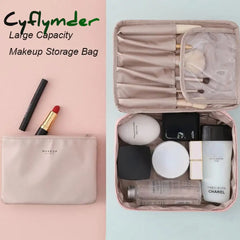 Cyflymder Makeup Bag For Women Toiletries Organizer Waterproof Travel Make Up Storage Pouch Female