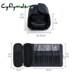 Cyflymder Makeup Bag Womens Cosmetic Brush Travel Organizer Brushes Fold Tools Rolling Bags