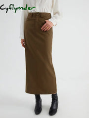 Cyflymder- Maples Slit Maxi Skirt Khaki / Xs Skirts