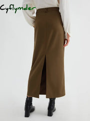 Cyflymder- Maples Slit Maxi Skirt Skirts