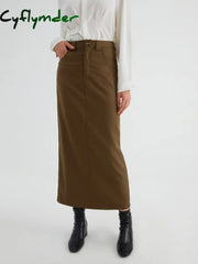 Cyflymder- Maples Slit Maxi Skirt Skirts