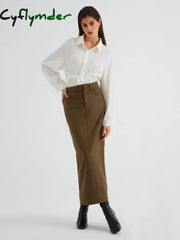 Cyflymder- Maples Slit Maxi Skirt Skirts