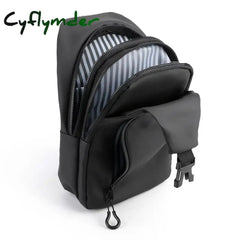 Cyflymder Men Bag Fashion New Solid Color Men Chest Bag Outdoor Casual Fashion One Shoulder Crossbody Bag Nylon USB