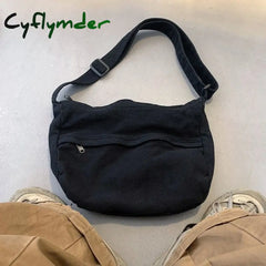 Cyflymder Men Crossbody Bags Retro Cargo Harajuku Shoulder All-Match Large Capacity Satchels School