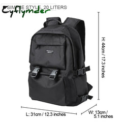 Cyflymder Men Fashion Personalized Travel Backpack Light Weight Large Space 15.6 17 Inch Laptop Bag