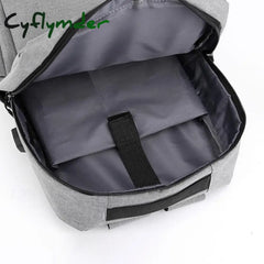 Cyflymder Men Multi-Zip Laptop Backpack Set With Pen Bag Bookbag College Bag High School Students