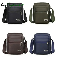 Cyflymder Men Nylon Shoulder Bag Messenger Bag Casual Waterproof Nylon Zipper Pocket Handbag Fashion Tote Travel Male