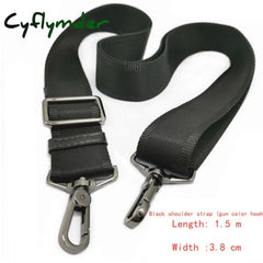 Cyflymder Men ’S Bag Straps 3.8 Cm Wide Nylon Strap Accessories Leather Long Shoulder Briefcase