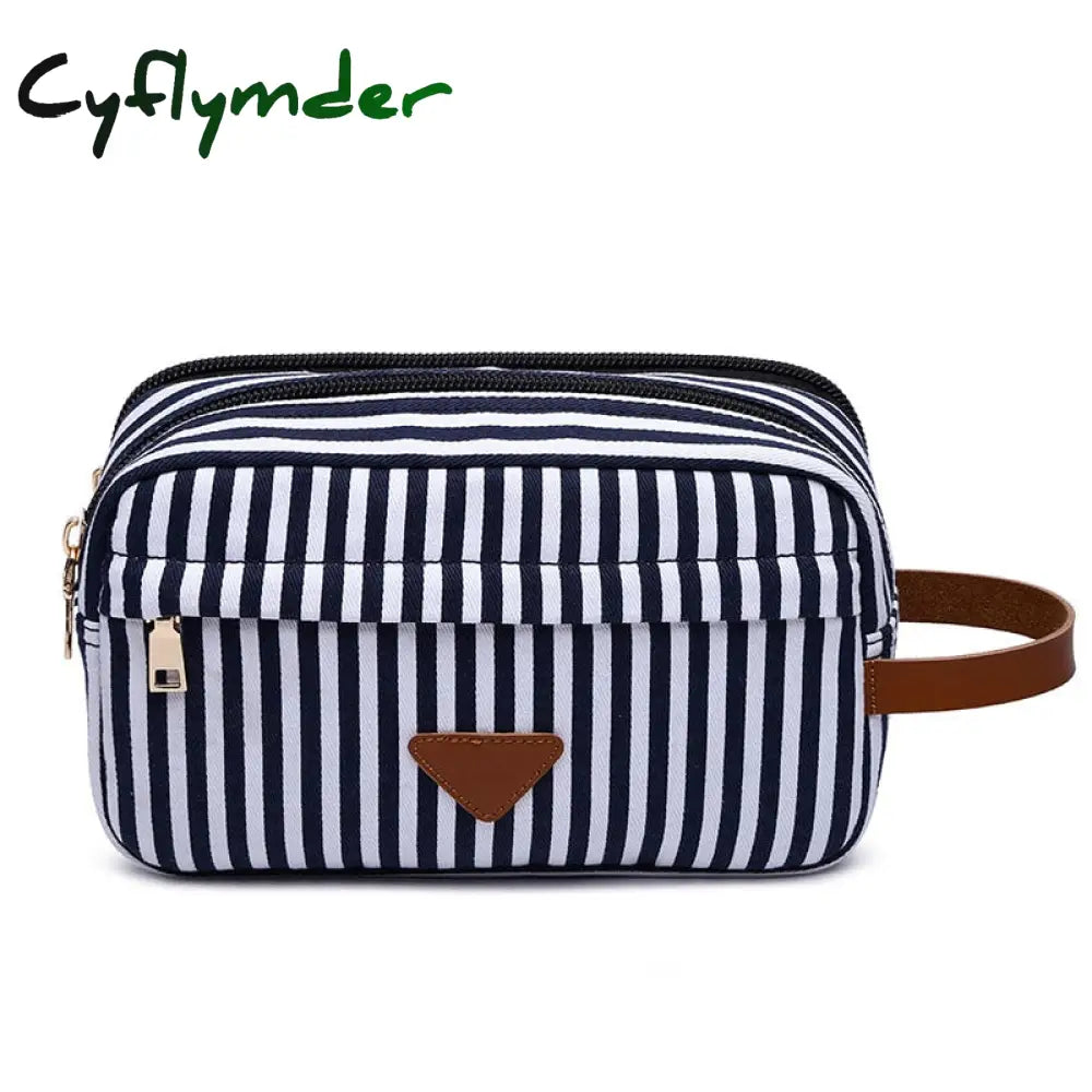 Cyflymder Men Travel Toiletry Organizer Bags For Shaving Shower Kits Canvas Cosmetic Makeup Bag