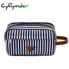Cyflymder Men Travel Toiletry Organizer Bags For Shaving Shower Kits Canvas Cosmetic Makeup Bag
