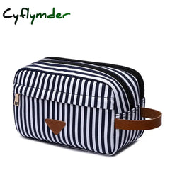 Cyflymder Men Travel Toiletry Organizer Bags For Shaving Shower Kits Canvas Cosmetic Makeup Bag