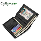 Cyflymder Men Wallet Genuine Leather Casual For Short Standard Wallets Card Holders Vintage Luxury
