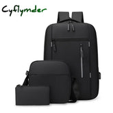 Cyflymder Men’s 3Pcs Backpack New Multifunctional Bag Large Capacity Usb Charging For 15.6 Inch