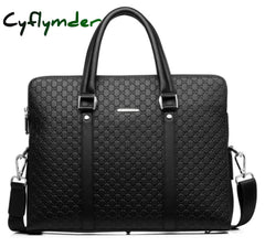 Cyflymder Men’s Briefcase New Fashion Shoulder Bag Double Layers Laptop Large Capacity Male