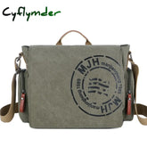 Cyflymder Men’s Fashion Canvas Shoulder Bags Business Travel Crossbody Men Messenger Briefcase
