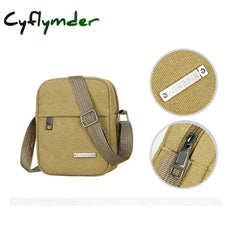 Cyflymder Men’s Fashion Canvas Small Bag Casual Men Mini Handbags Male Cross Body Shoulder