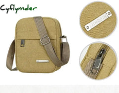 Cyflymder Men’s Fashion Canvas Small Bag Casual Men Mini Handbags Male Cross Body Shoulder