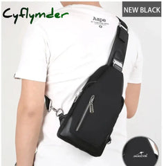 Cyflymder Men’s Messenger Bag Shoulder Oxford Cloth Chest Bags Crossbody Casual Messenger Bags