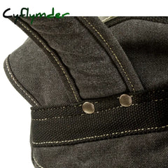 Cyflymder Men’s Outdoor Shoulder Casual Student Bag Large Capacity Travel Backpack Canvas Leather