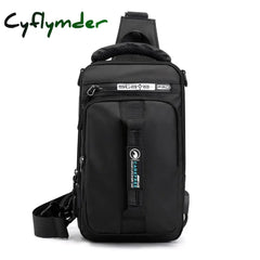 Cyflymder Men’s Shoulder Bag Sling Chest Pack Usb Charging Sports Crossbody Handbag Travel