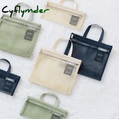Cyflymder Mesh Makeup Toiletry Storage Bags Handbags Portable Travel Washing Body Shower Tools
