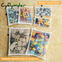Cyflymder Mesh Zipper Pouch A4/A5/A6 Document Bag Waterproof Zip File Folders Toys Sundries Puzzle