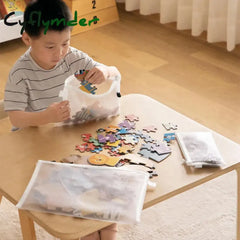 Cyflymder Mesh Zipper Pouch A4/A5/A6 Document Bag Waterproof Zip File Folders Toys Sundries Puzzle