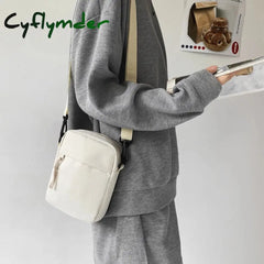 Cyflymder Messenger Sling Bags For Men Casual Canvas Small Zipper Crossbody Pouch Simple Shoulder