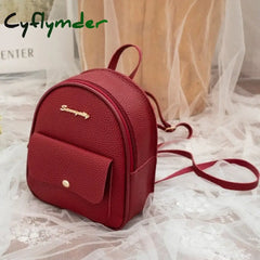 Mini Backpack Women Pu Leather Shoulder Bag For Teenage Girls Kids Multi-Function Small Bagpack