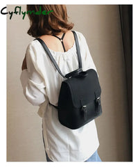 Cyflymder Mini Backpack Women Pu Leather Shoulder Bag For Teenage Girls New Fashion Small Bagpack
