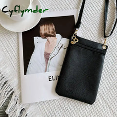 Cyflymder Mini Crossbody Bag Pu Litchi Pattern Personalized Fashion Phone Sweet Women’s