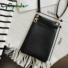 Cyflymder Mini Crossbody Bag Pu Litchi Pattern Personalized Fashion Phone Sweet Women’s
