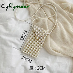 Cyflymder Mini Pearl Bag Handmade Vintage Eva Beaded Fashion Banquet Party Shoulder Female Wedding
