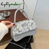 Cyflymder Mini Square Bag Ladies Y2K Aesthetic Chain Crossbody Bags Butterfly Heart Sweet Shoulder