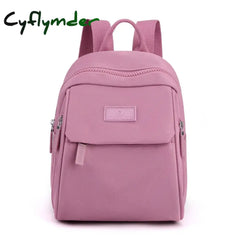Cyflymder Mini Women Backpacks Anti-Theft Waterproof Nylon Small Bagpack Office Lady Multi-Pocketed
