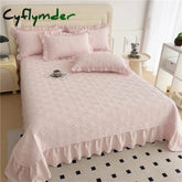 Cyflymder Missdeer Bed Cover Plain Bedspread Lace Style Bed Linen 250x250/250x270 Thicken Bedsheets colchas