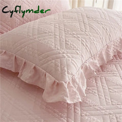 Cyflymder Missdeer Bed Cover Plain Bedspread Lace Style Bed Linen 250x250/250x270 Thicken Bedsheets colchas