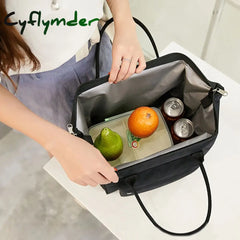 Cyflymder Modern Simplicity Lunch Bag Office Worker Bring Meals Insulated Handbag Child Picnic Food