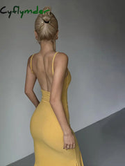 Cyflymder - Moonlight Dance Bodycon Rib Long Dress Dresses