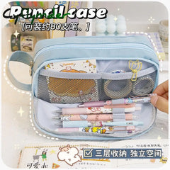 Cyflymder Multi-Layer Pencil Case For Girls New Cute Large Capacity Stationery Gift Kids School Pen