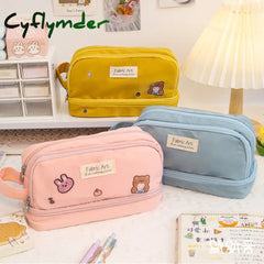 Cyflymder Multi-Layer Pencil Case For Girls New Cute Large Capacity Stationery Gift Kids School Pen