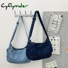 Cyflymder Multi Pockets Messenger Bag Large Capacity Girl Shoulder Bags Fashion Canvas Crossbody