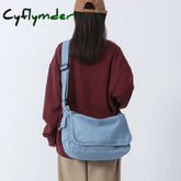 Cyflymder Multi Pockets Messenger Bag Large Capacity Girl Shoulder Bags Fashion Canvas Crossbody