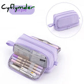 BACK TO SCHOOL Multi Zone Pen Pencil Case Bag Large pen case Pens Holder Handle Storage Pouch Organizer for Stationery School