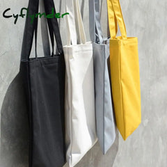Cyflymder Multicolor High-Quality Women Men Handbags Canvas Tote Bags Reusable Cotton Grocery